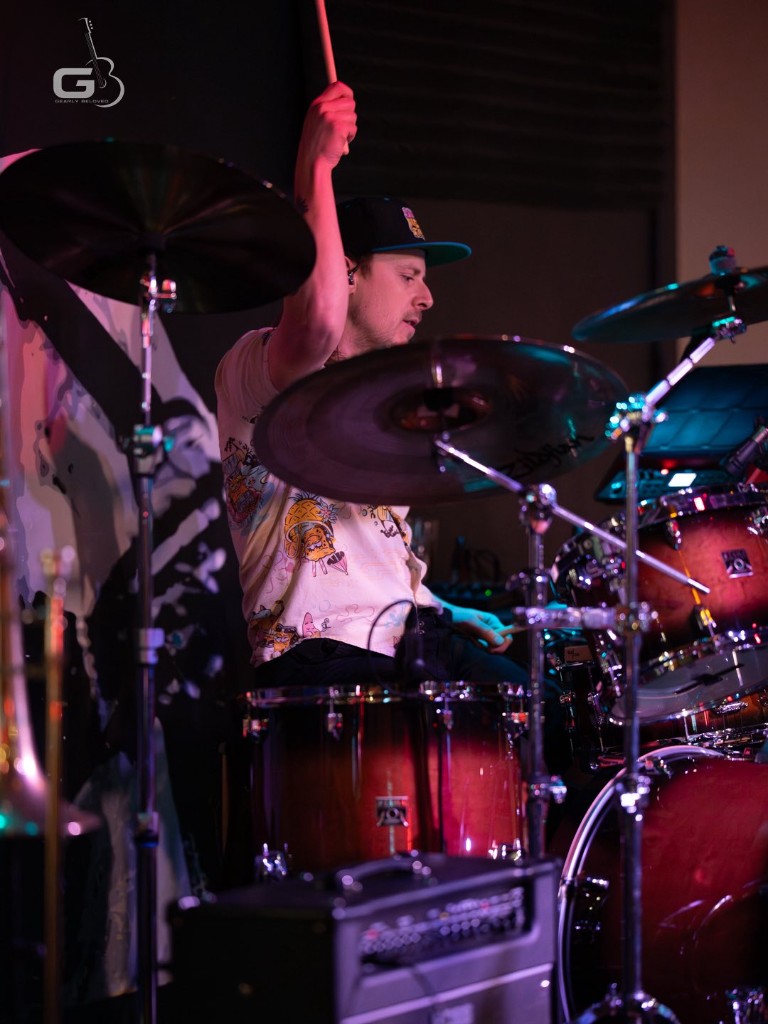 Dub Nectar drummer performing live